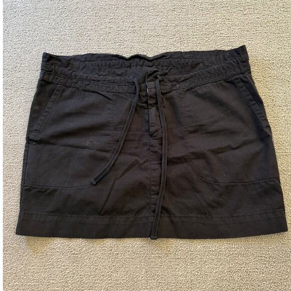James‎ Perse Womens Size 28 Black Cargo Mini Skirt Drawstring Waist - Picture 1 of 10